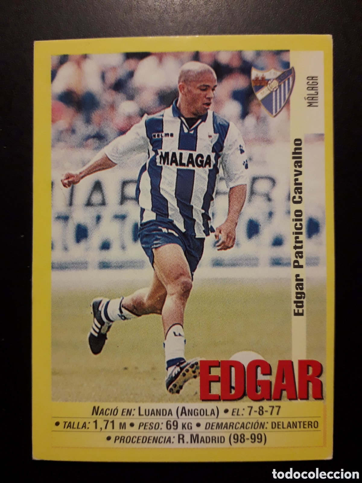 Cromos de f&uacute;tbol: EDGAR, M&Aacute;LAGA PANINI LIGA 1999-2000 99 00 N&deg; 320 SIN PEGAR. PEDIDO M&Iacute;NIMO 3&euro;