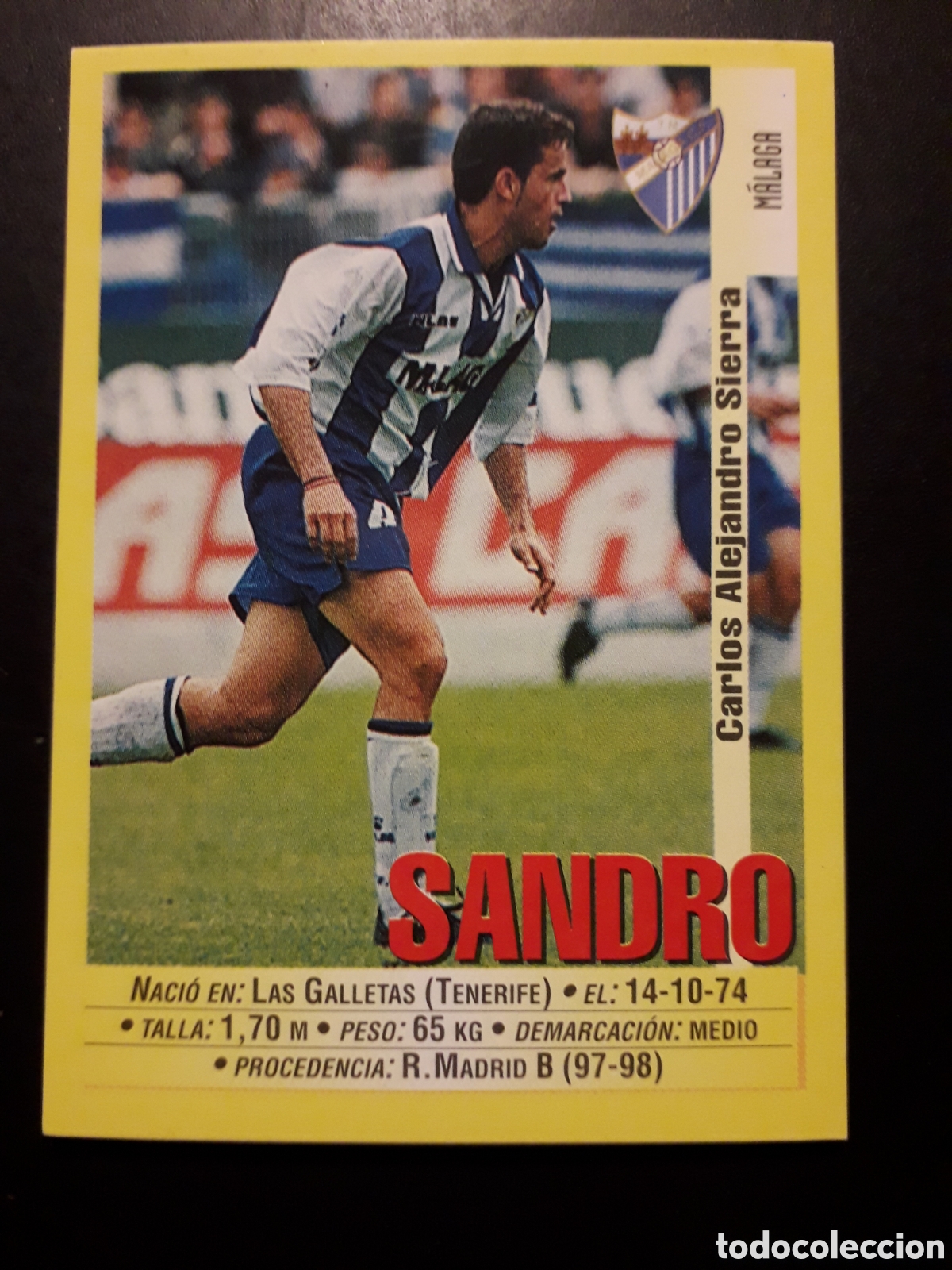Cromos de f&uacute;tbol: SANDRO, M&Aacute;LAGA PANINI LIGA 1999-2000 99 00 N&deg; 317 SIN PEGAR. PEDIDO M&Iacute;NIMO 3&euro;