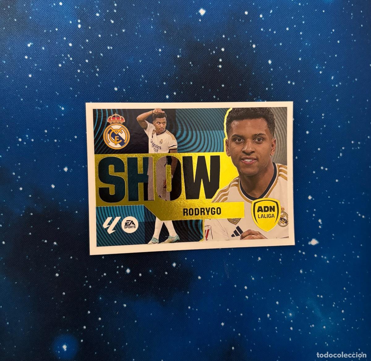 Cromos de f&uacute;tbol: Sticker Rodrygo ADN LaLiga SHOW N&ordm;10 Liga Este 2024-25 Panini Real Madrid