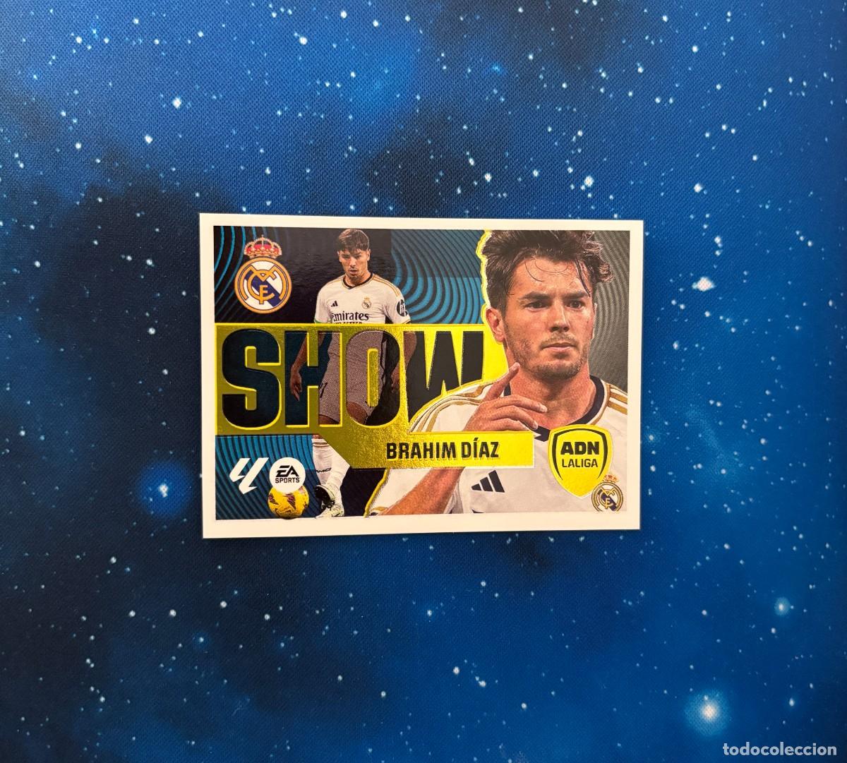 Cromos de f&uacute;tbol: Sticker Brahim D&iacute;az Show N&ordm;3 Liga Este 2024-25 Panini Real Madrid