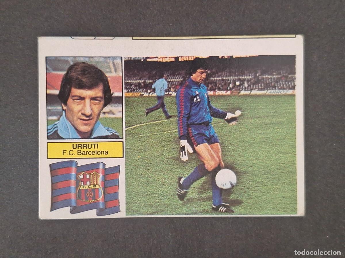 Cromos de f&uacute;tbol: LBRM1 URRUTI F. C. BARCELONA LIGA ESTE 1982 1983 82 83 NUNCA PEGADO SIN PEGAR
