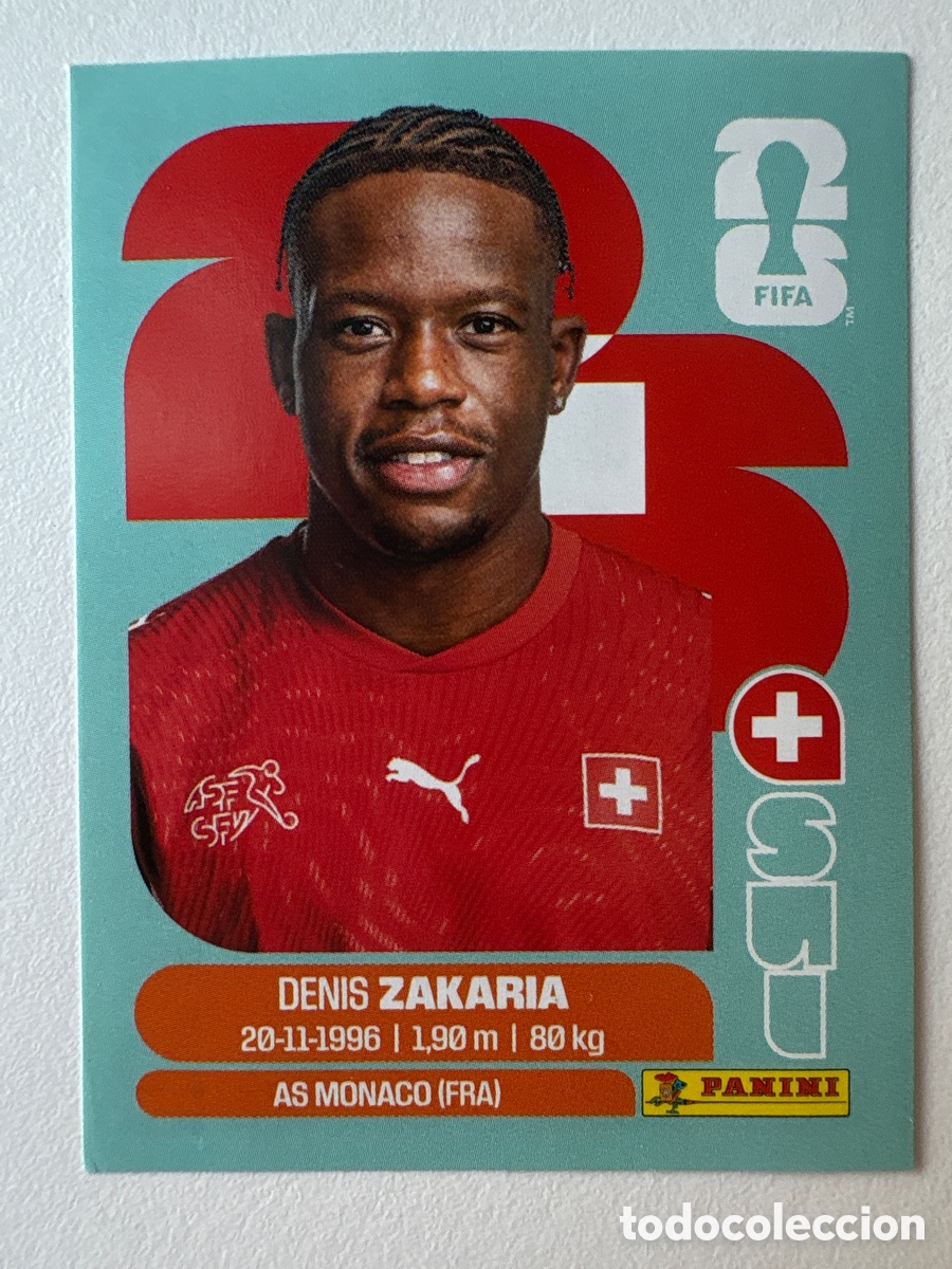 Cartes &agrave; collectionner de Football: Carta Denis Zakaria Suiza 10 Panini Mundial 2026