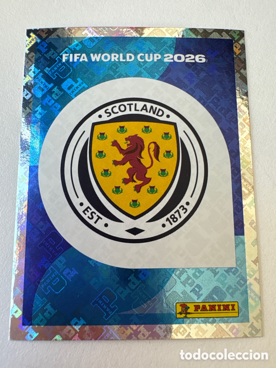 Cromos de f&uacute;tbol: Carta Escudo Escocia 1 Panini Mundial 2026