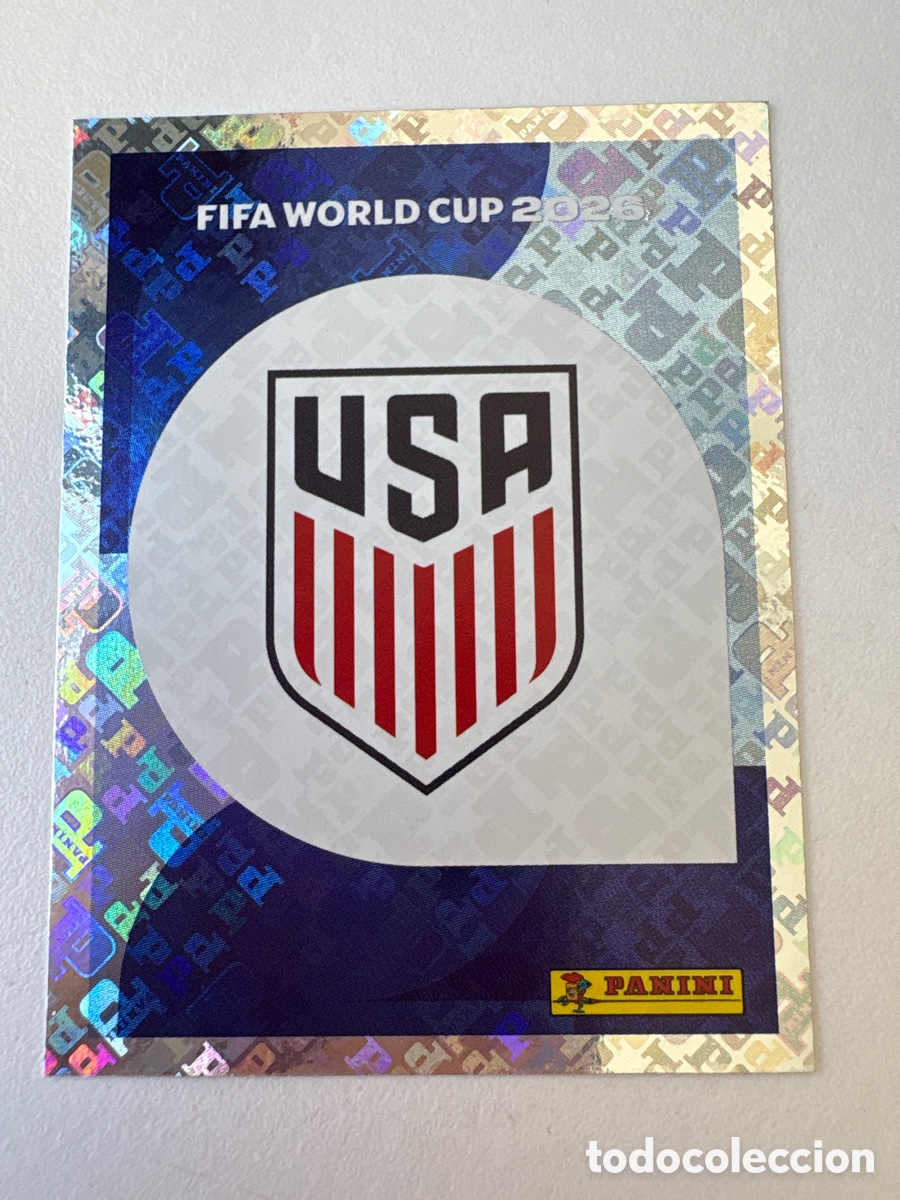 Cromos de f&uacute;tbol: Carta Escudo Estados Unidos 1 Panini Mundial 2026