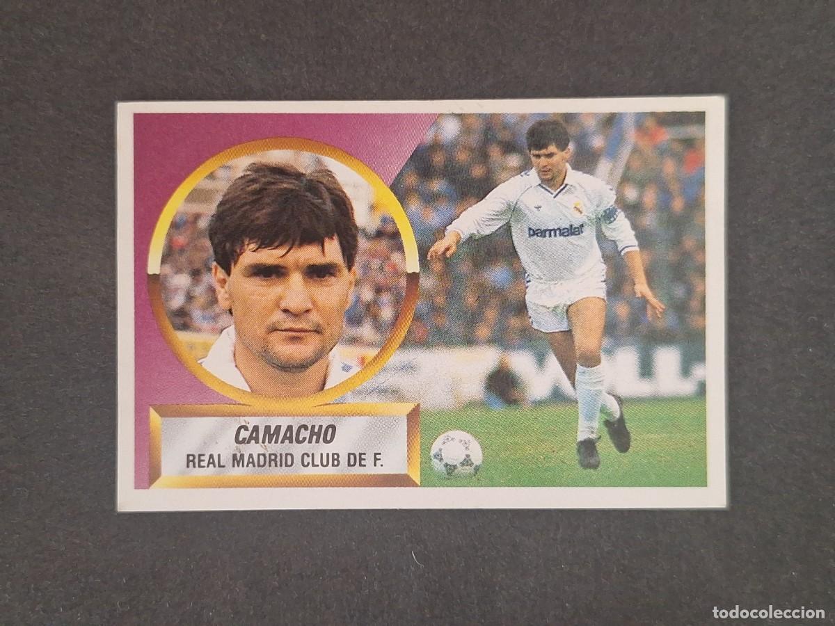 Cromos de f&uacute;tbol: LBRM1 CAMACHO REAL MADRID LIGA ESTE 1988 1989 88 89 NUNCA PEGADO SIN PEGAR