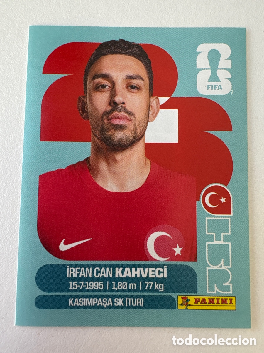 Cromos de f&uacute;tbol: Carta &Iacute;rfan Can Kahveci Turqu&iacute;a 15 Panini Mundial 2026