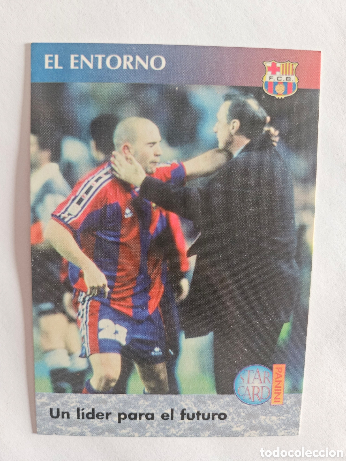 Cromos de f&uacute;tbol: CROMO PANINI BAR&Ccedil;A CARDS 90 96 N&ordm; 125 EL ENTORNO IVAN DE LA PE&Ntilde;A - BARCELONA LIGA 1996