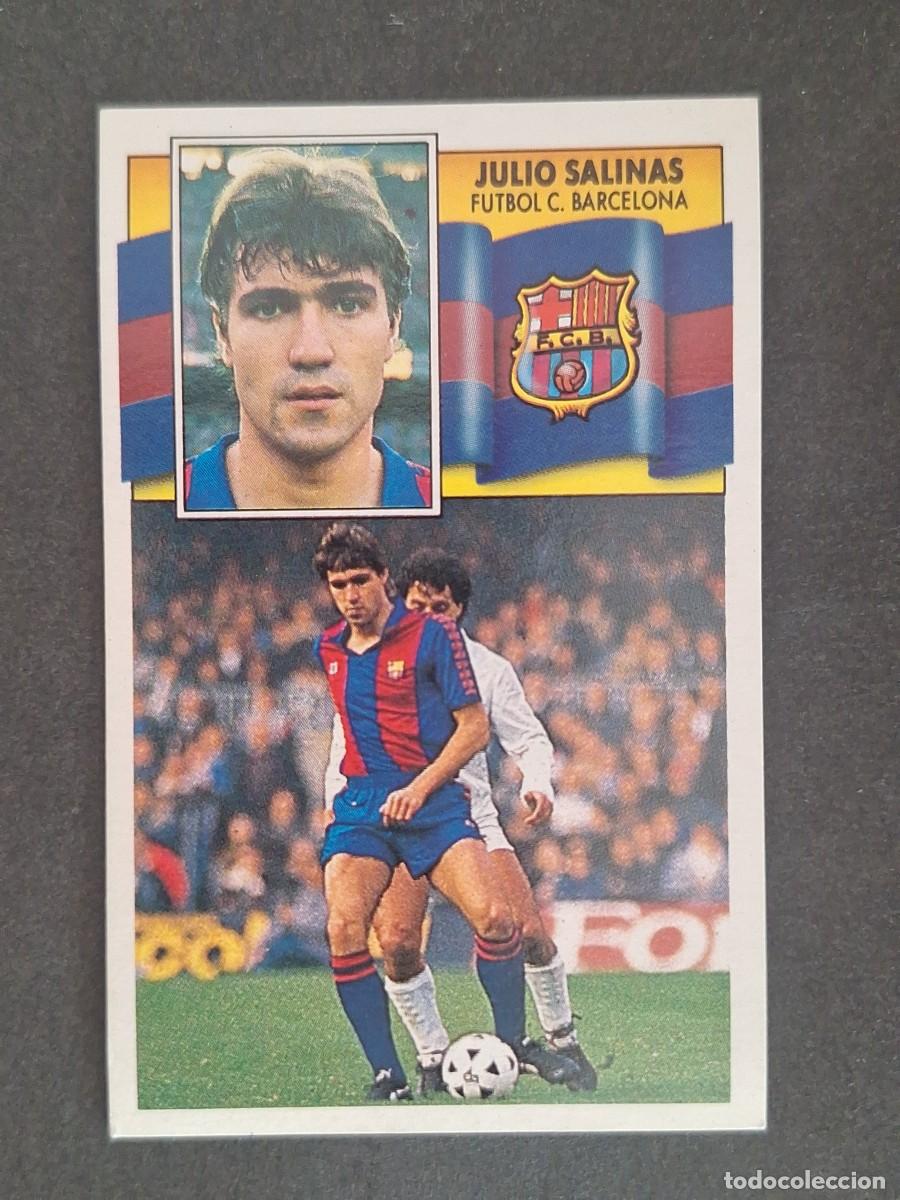 Cromos de f&uacute;tbol: LBRM1 JULIO SALINAS F. C. BARCELONA LIGA ESTE 1990 1991 90 91 NUNCA PEGADO SIN PEGAR