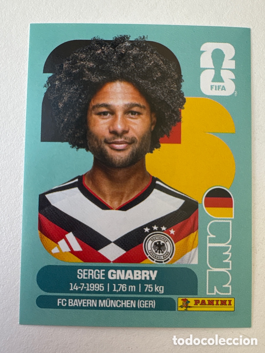 Cromos de f&uacute;tbol: Carta Serge Gnabry Alemania 16 Panini Mundial 2026