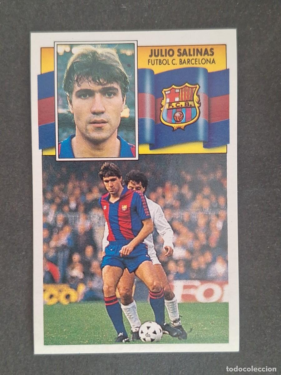 Cromos de f&uacute;tbol: LBRM1 JULIO SALINAS F. C. BARCELONA LIGA ESTE 1990 1991 90 91 NUNCA PEGADO SIN PEGAR