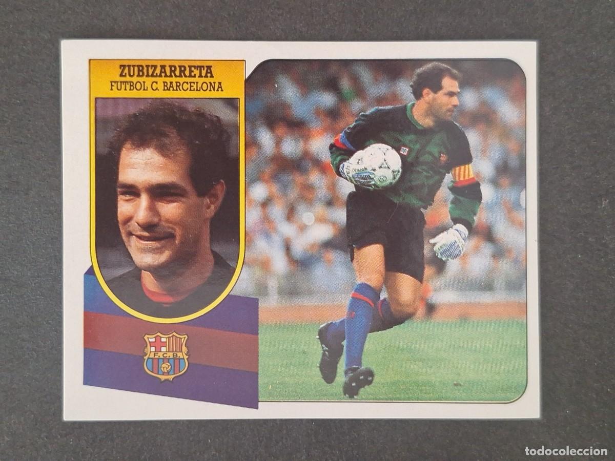 Cromos de f&uacute;tbol: LBRM1 ZUBIZARRETA F. C. BARCELONA LIGA ESTE 1991 1992 91 92 ADHESIVO NUNCA PEGADO SIN PEGAR