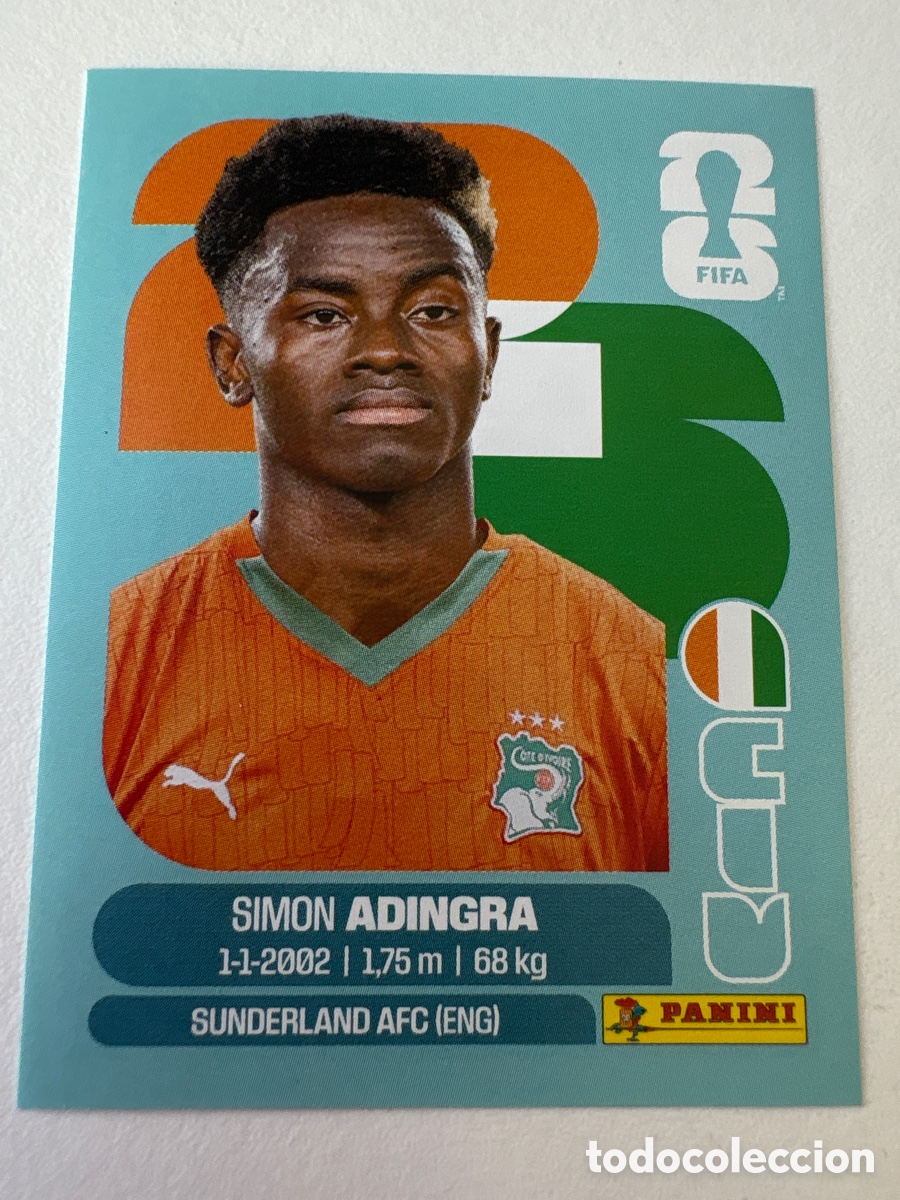 Cromos de f&uacute;tbol: Carta Simon Adingra Costa de Marfil 17 Panini Mundial 2026