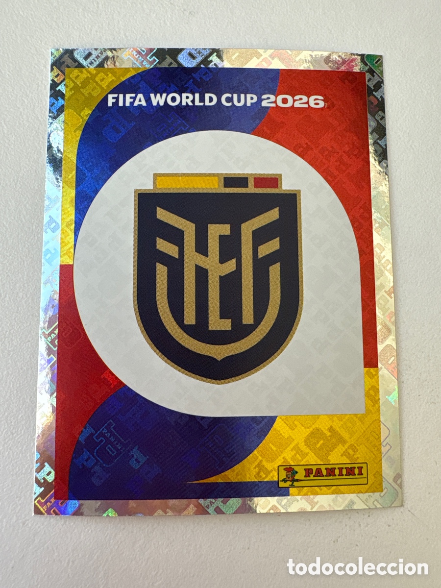 Cromos de f&uacute;tbol: Carta Escudo Ecuador 1 Panini Mundial 2026