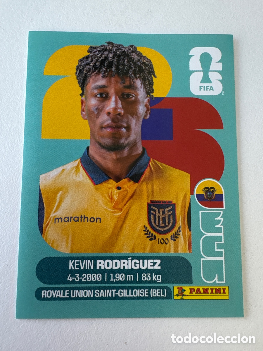 Cromos de f&uacute;tbol: Kevin Rodriguez Ecuador 19 Panini Mundial 2026