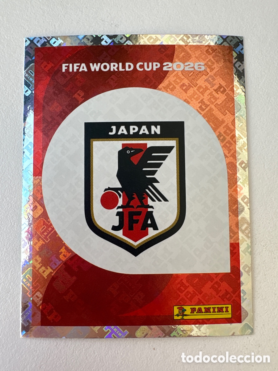 Cromos de f&uacute;tbol: Carta Escudo Jap&oacute;n 1 Panini Mundial 2026