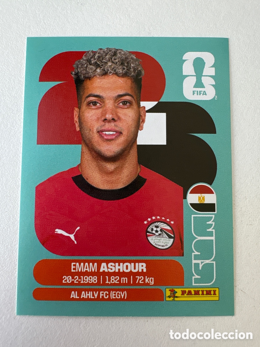 Cromos de f&uacute;tbol: Carta Eman Ashour Egipto 15 Panini Mundial 2026