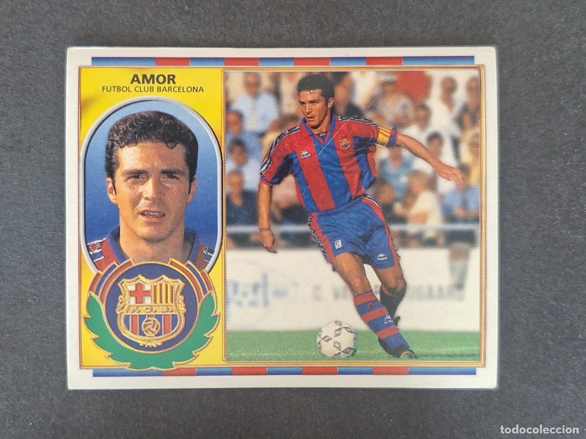 Cromos de f&uacute;tbol: AMOR F. C. BARCELONA LIGA ESTE 1996 1997 96 97 NUNCA PEGADO SIN PEGAR