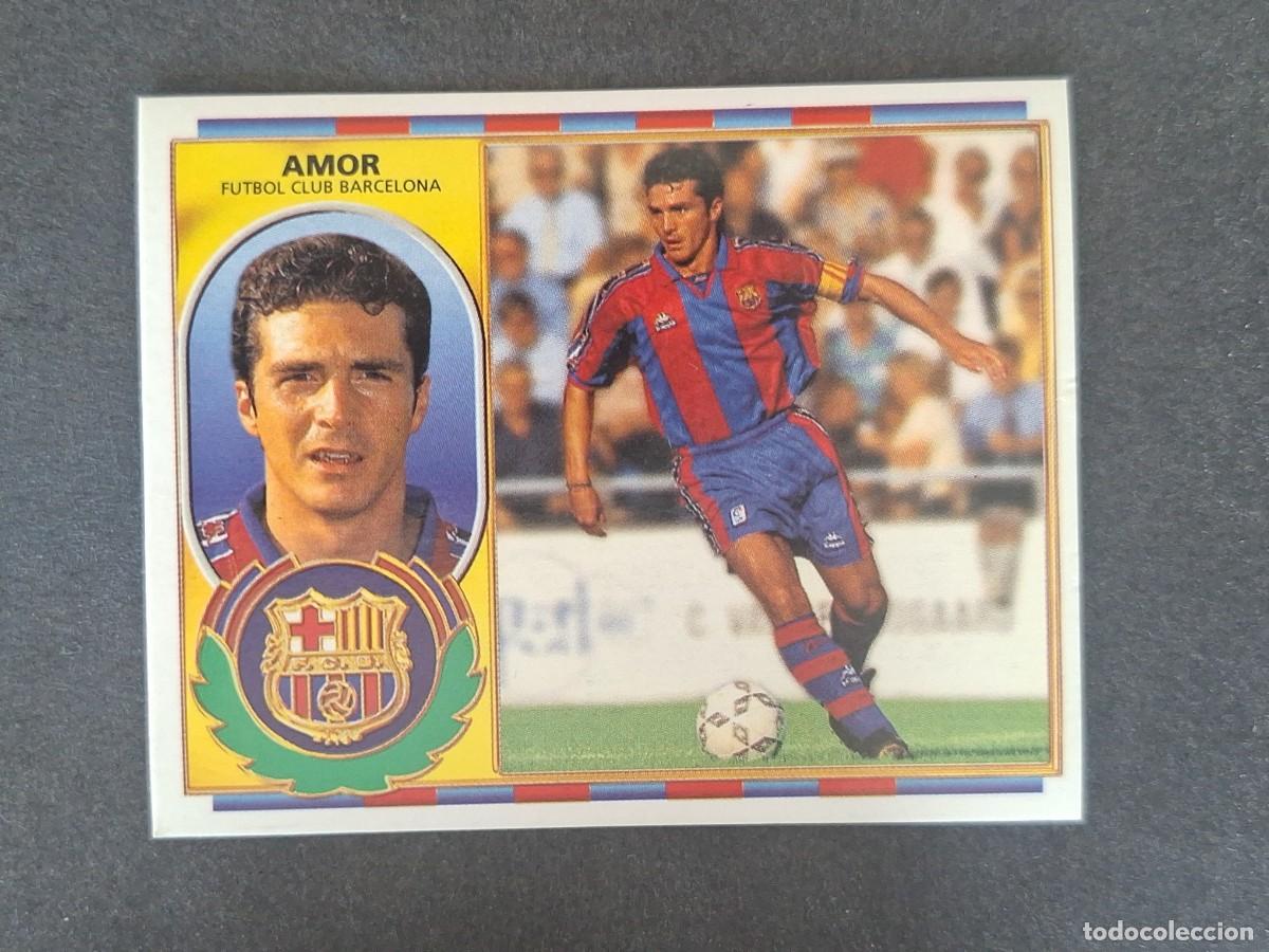 Cromos de f&uacute;tbol: AMOR F. C. BARCELONA LIGA ESTE 1996 1997 96 97 NUNCA PEGADO SIN PEGAR