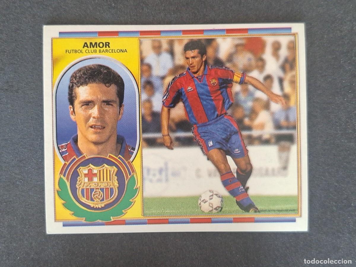 Cromos de f&uacute;tbol: AMOR F. C. BARCELONA LIGA ESTE 1996 1997 96 97 NUNCA PEGADO SIN PEGAR
