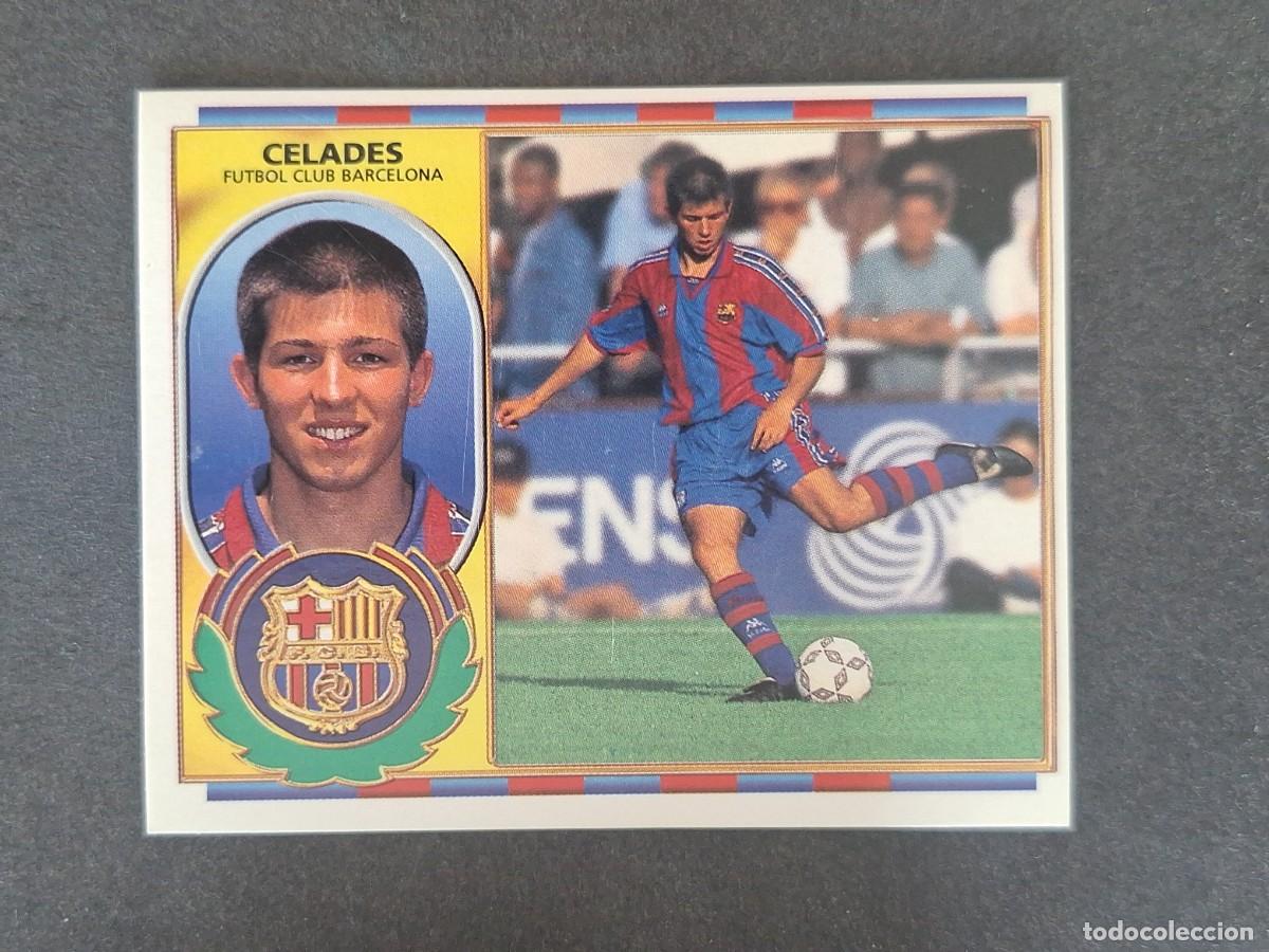 Cromos de f&uacute;tbol: CELADES F. C. BARCELONA LIGA ESTE 1996 1997 96 97 NUNCA PEGADO SIN PEGAR