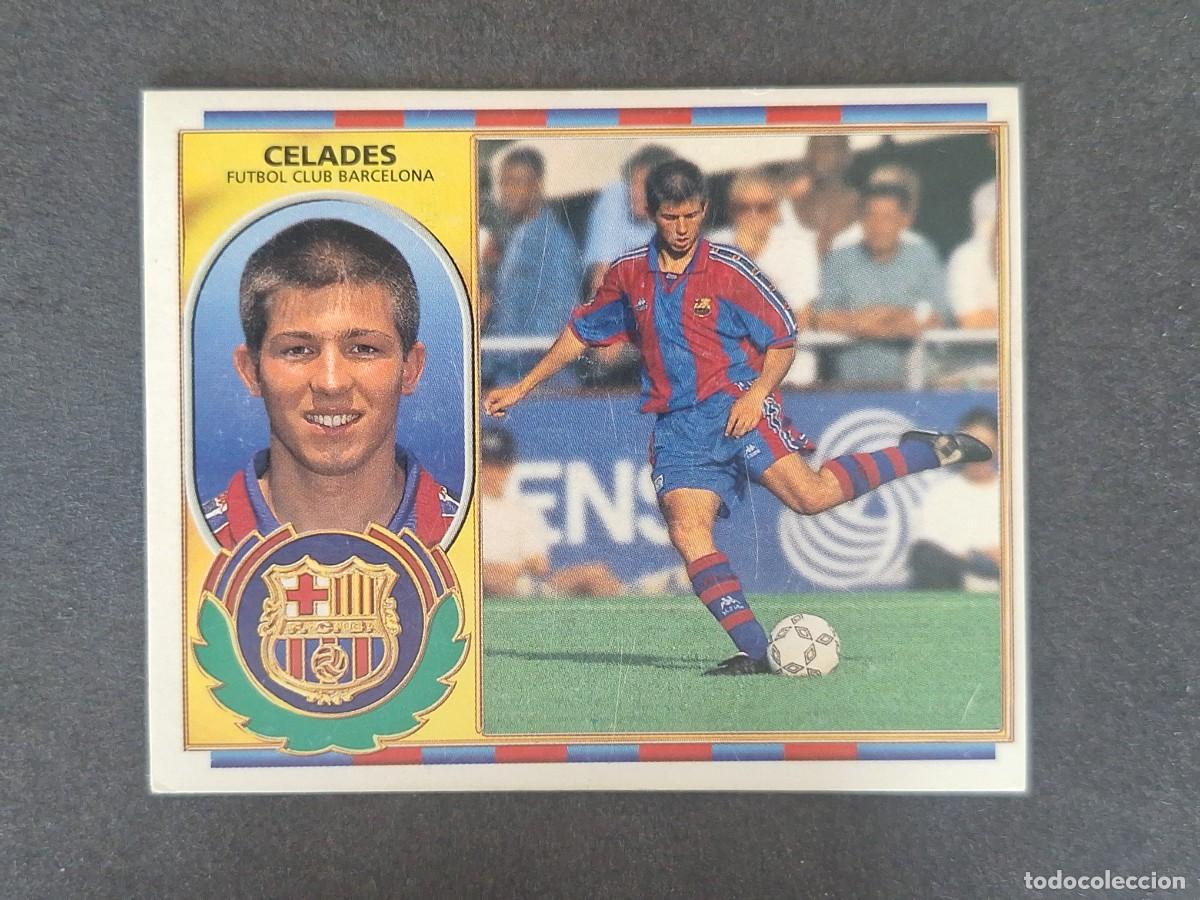 Cromos de f&uacute;tbol: CELADES F. C. BARCELONA LIGA ESTE 1996 1997 96 97 NUNCA PEGADO SIN PEGAR