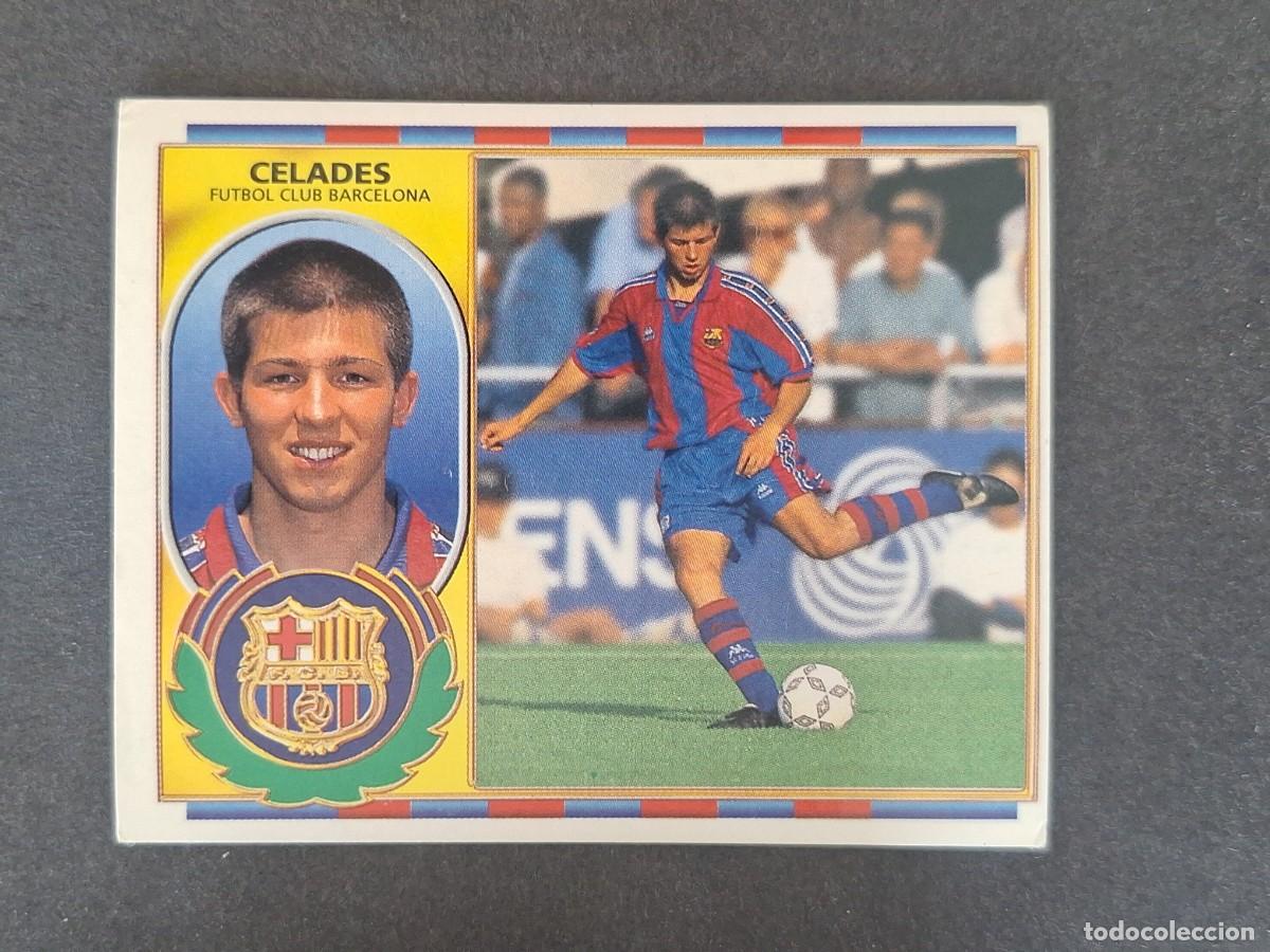 Cromos de f&uacute;tbol: CELADES F. C. BARCELONA LIGA ESTE 1996 1997 96 97 NUNCA PEGADO SIN PEGAR