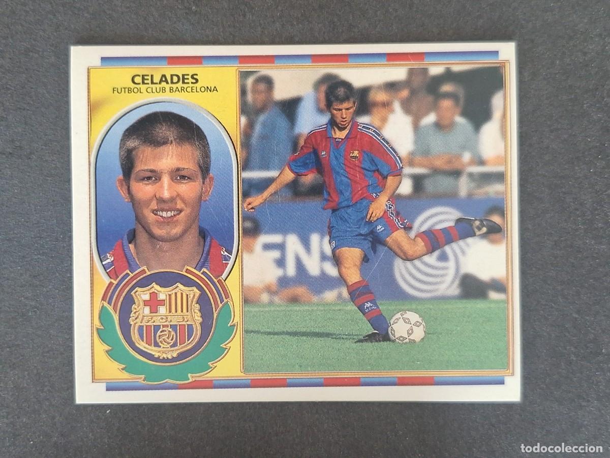 Cromos de f&uacute;tbol: CELADES F. C. BARCELONA LIGA ESTE 1996 1997 96 97 NUNCA PEGADO SIN PEGAR