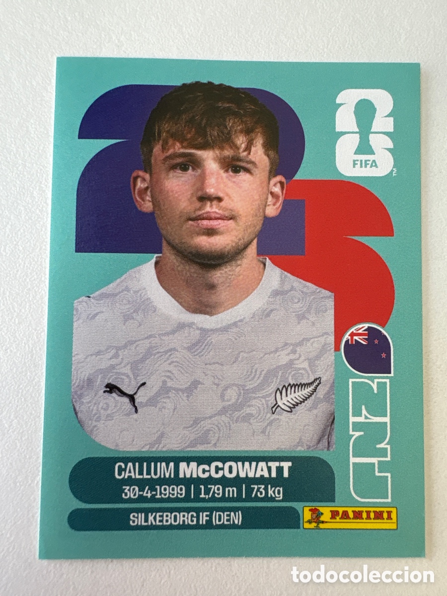 Cromos de f&uacute;tbol: Carta Callum Mccowatt Nueva Zelanda 19 Panini Mundial 2026