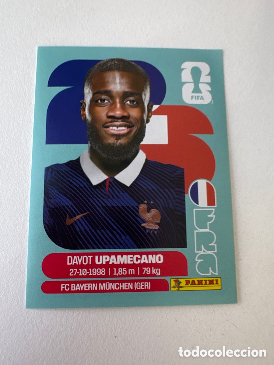 Cartes &agrave; collectionner de Football: Carta Dayot Upamecano Francia 7 Panini Mundial 2026