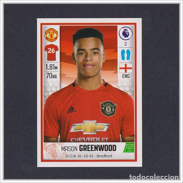 Cromos de f&uacute;tbol: PREMIER LEAGUE 2019 2020 19 20 PANINI MASON GREENWOOD 397 ROOKIE STICKER MANCHESTER UNITED FOOTBALL