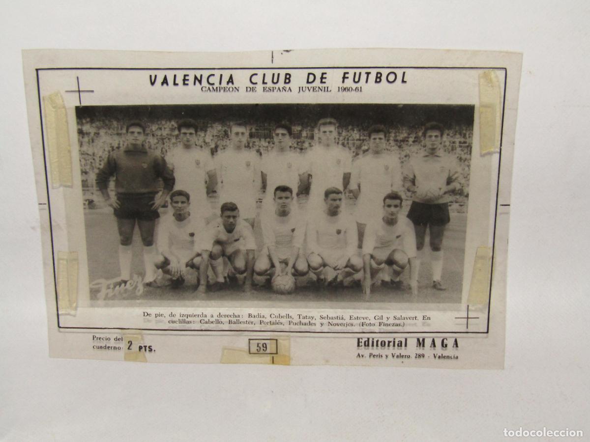 Cromos de f&uacute;tbol: Antiguo Fotolito Positivo del Equipo Futbol VALENCIA CLUB FUTBOL N&ordm; 59 OLIMAN Editorial MAGA