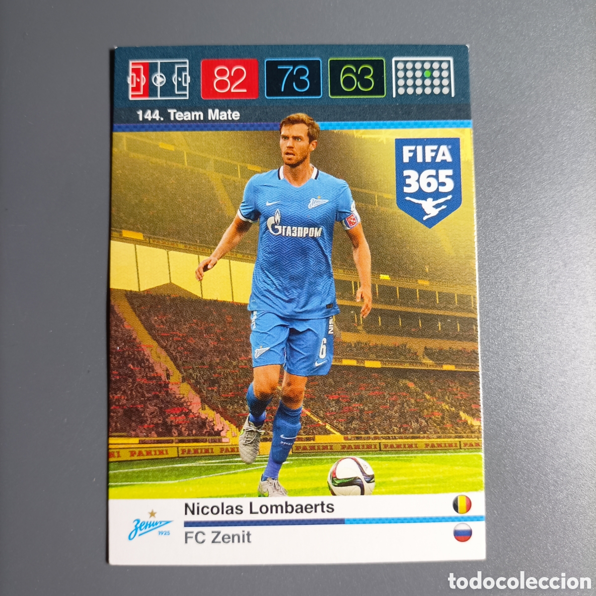 Cromos de f&uacute;tbol: CARD ADRENALYN XL FIFA 365 PANINI 2016 (FC ZENIT) №144 NICOLAS LOMBAERTS