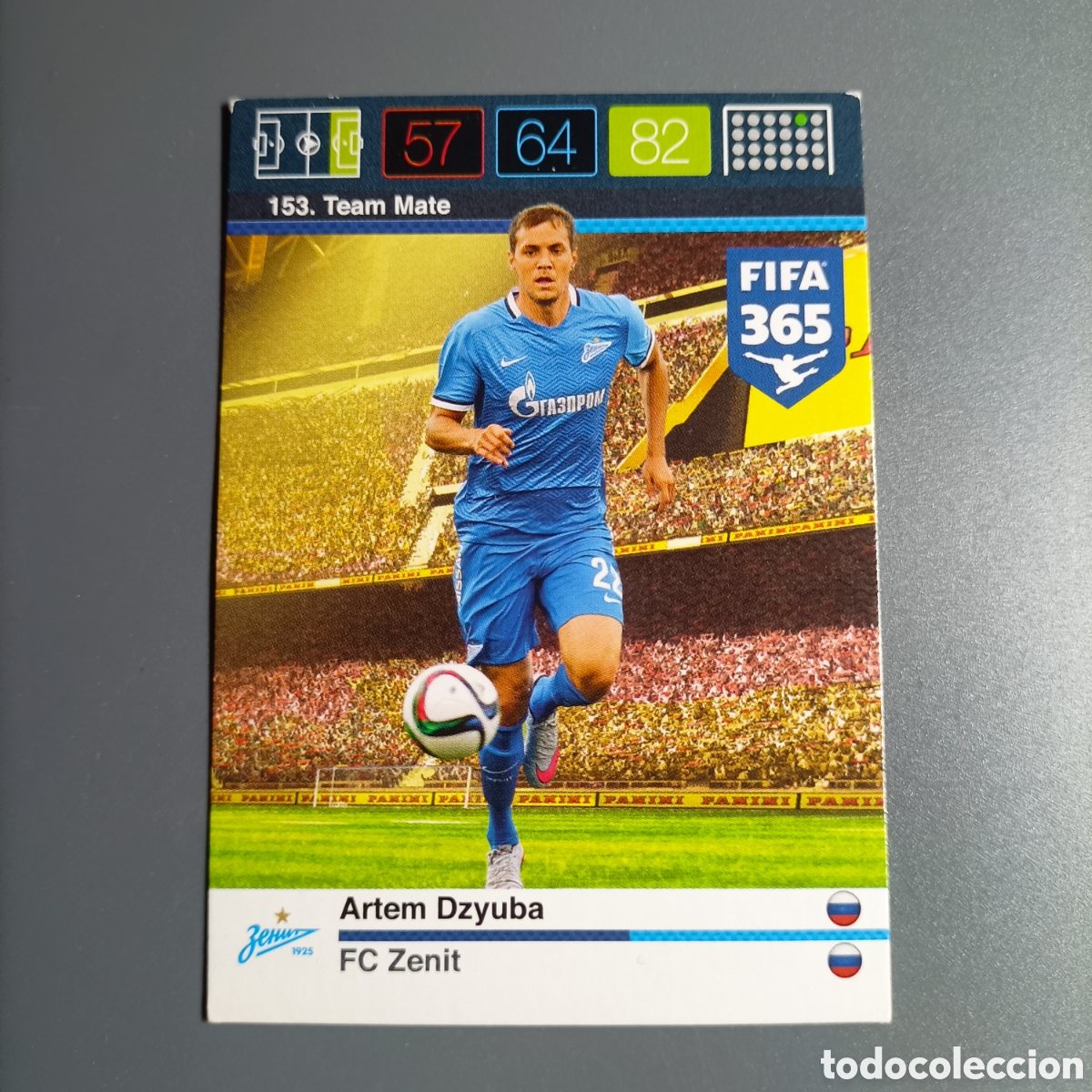 Cromos de f&uacute;tbol: CARD ADRENALYN XL FIFA 365 PANINI 2016 (FC ZENIT) №153 ARTEM DZYUBA