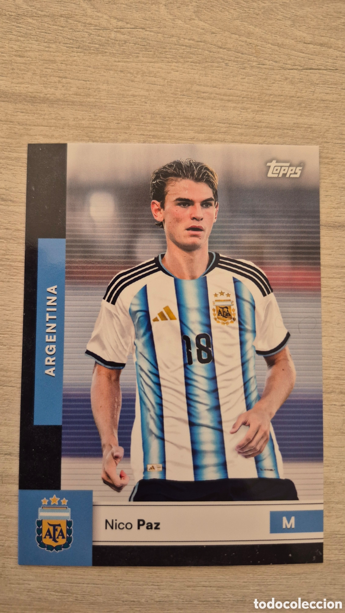 Cromos de f&uacute;tbol: N&deg;9 Nico Paz Team Set Argentina 2026