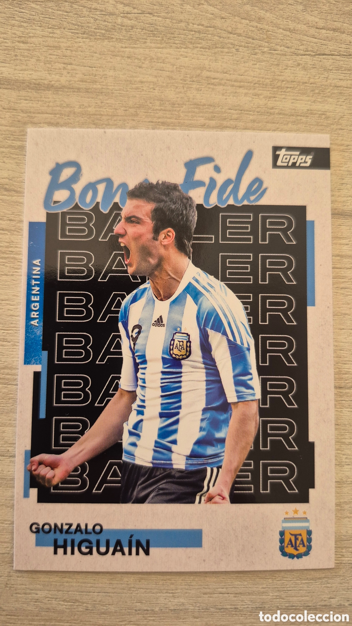 Cromos de f&uacute;tbol: N&deg;24 Gonzalo Higuain &rdquo;Bona Fide Baller&rdquo; Team Set Argentina 2026