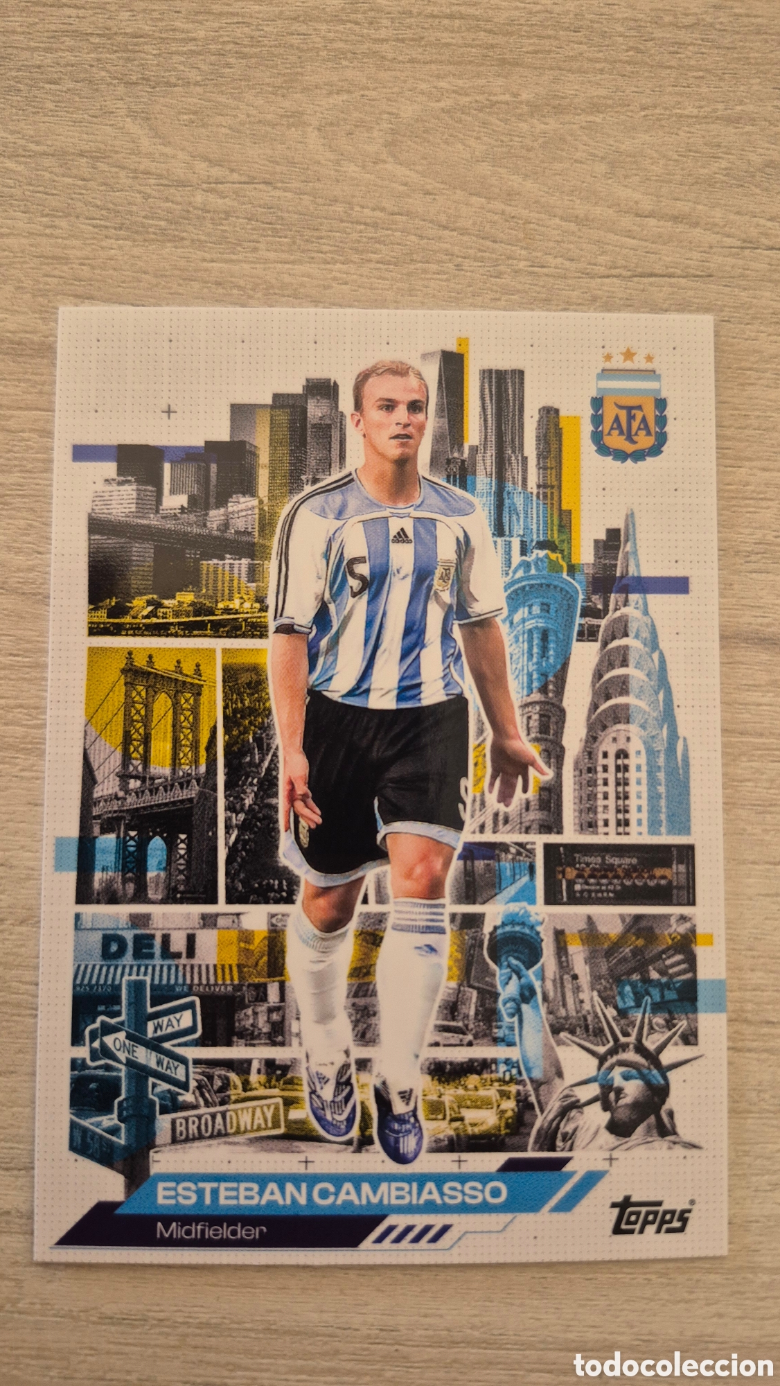 Cromos de f&uacute;tbol: N&deg;47 Esteban Cambiasso &rdquo;Nueva York&rdquo; Team Set Argentina 2026
