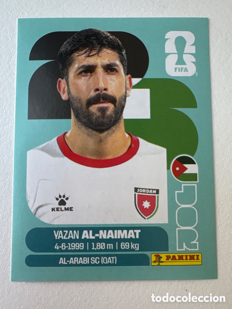 Cromos de f&uacute;tbol: Carta Yazan Al-Naimat Jordania 16 Panini Mundial 2026