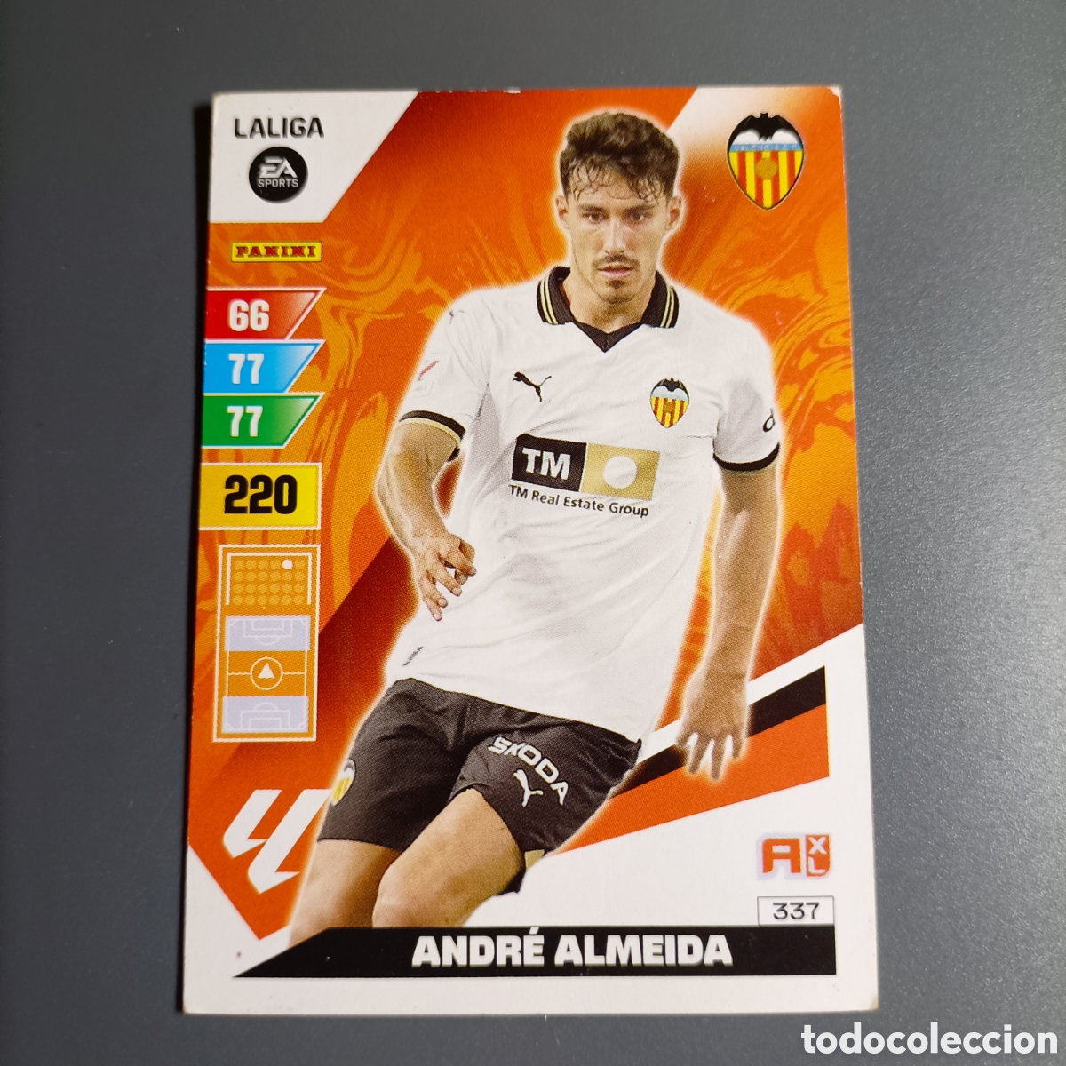 Cromos de f&uacute;tbol: ADRENALYN. LIGA 2023-2024 (VALENCIA) №337 ANDR&Eacute; ALMEIDA