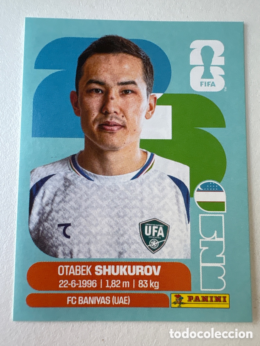 Cromos de f&uacute;tbol: Carta Otabek Shukurov UZB 11 Panini Mundial 2026