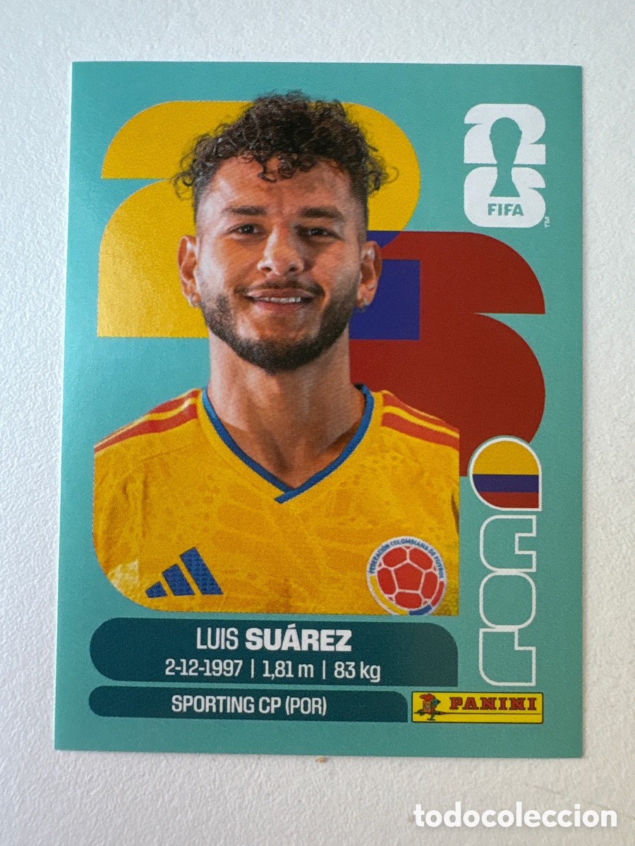 Cromos de f&uacute;tbol: Carta Luis Su&aacute;rez Colombia 19 Panini Mundial 2026