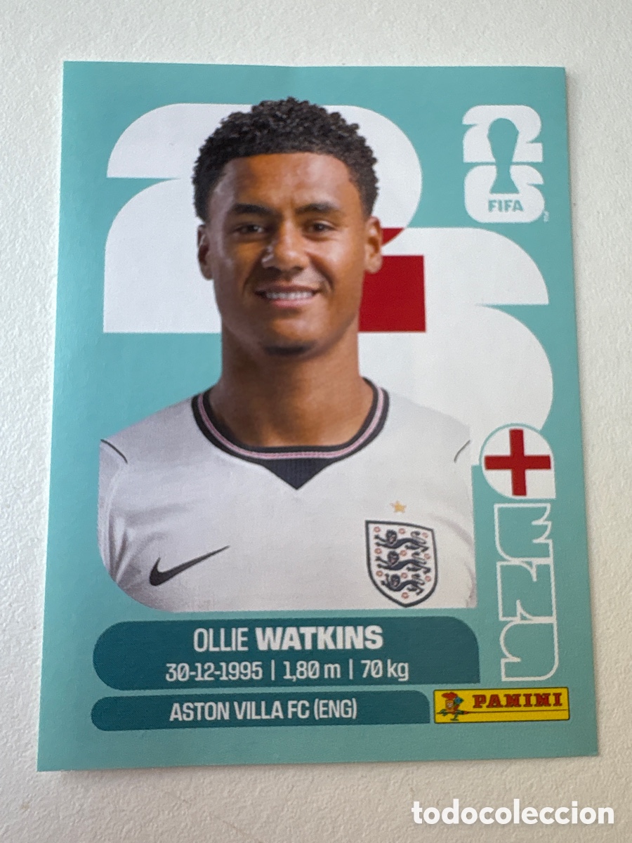 Cromos de f&uacute;tbol: Carta Ollie Watkins Inglaterra 20 Panini Mundial 2026