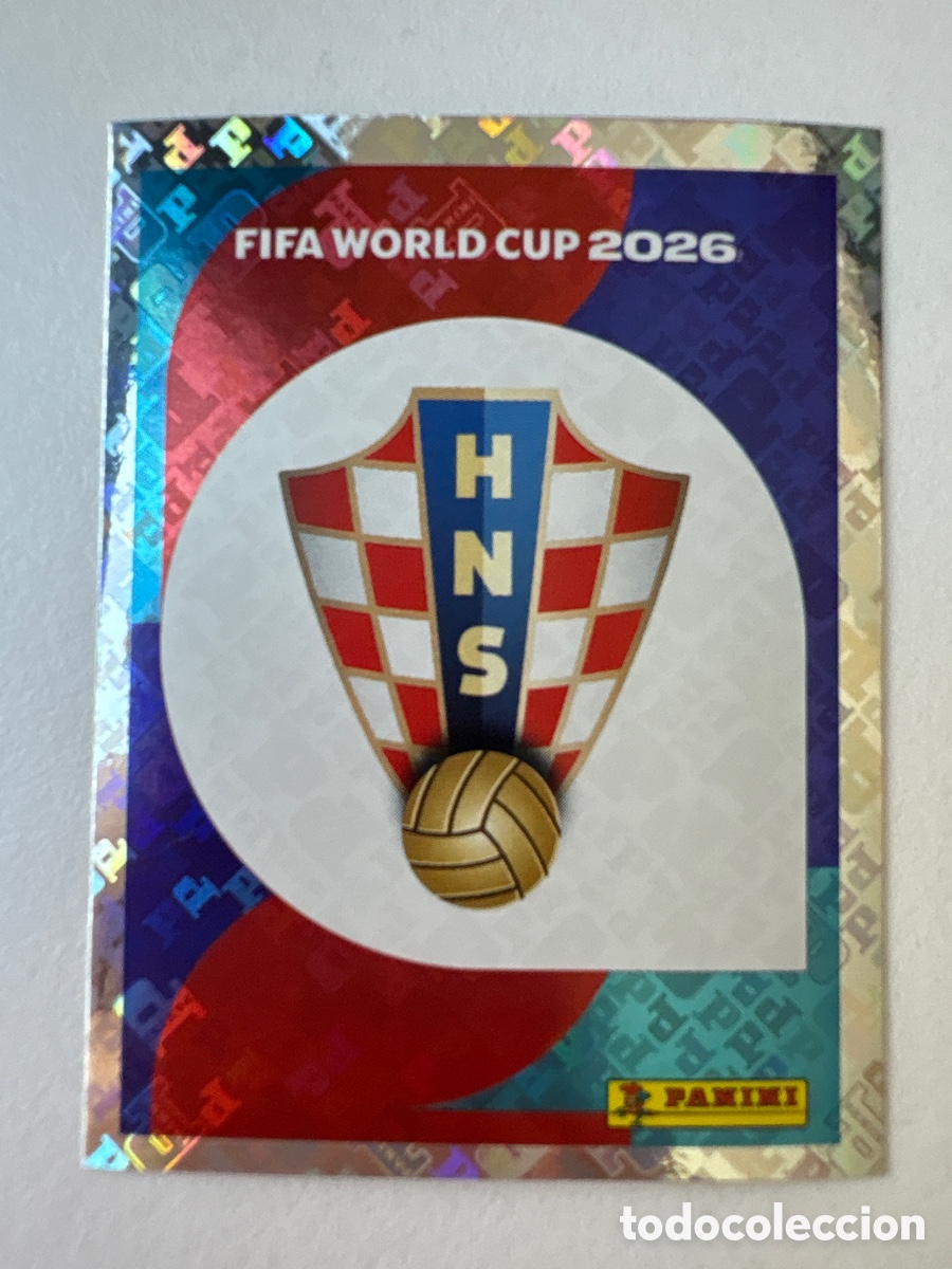 Cromos de f&uacute;tbol: Carta Escudo Croacia 1 Panini Mundial 2026