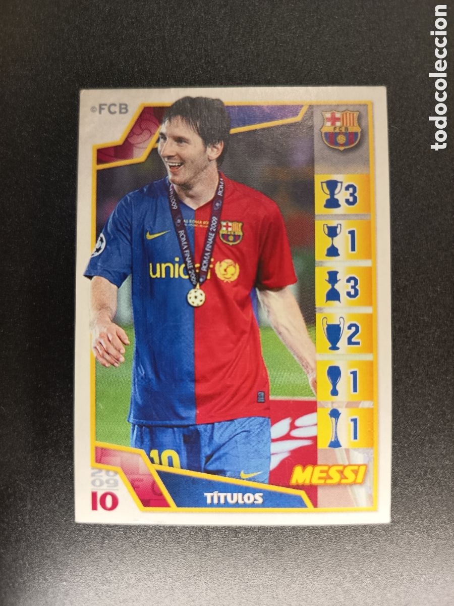 Figurine di Calcio: 95 MESSI T&Iacute;TULOS EL BARCA DE LAS SEIS COPAS PANINI 2009-2010 2009-10 2009 2010