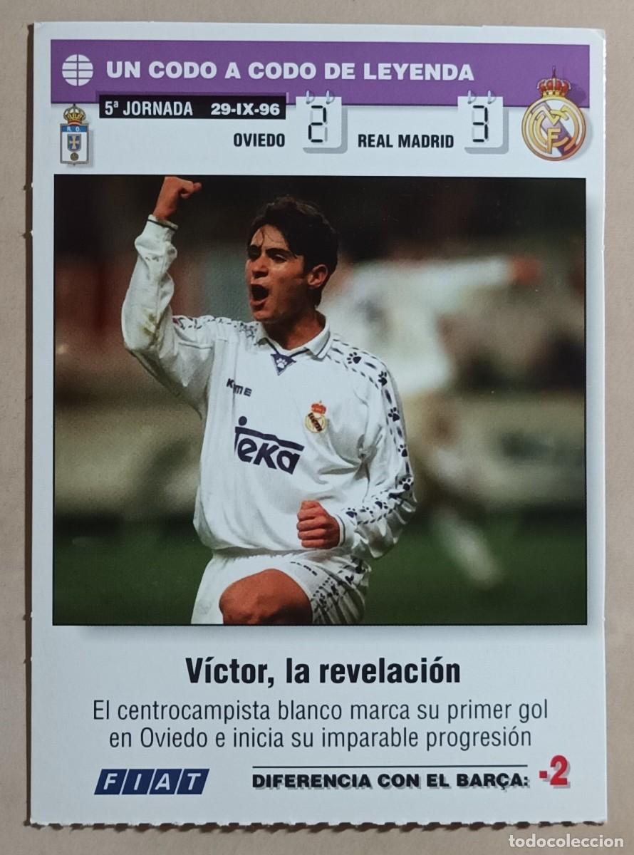 Cromos de f&uacute;tbol: UN CODO A CODO DE LEYENDA 1996 1997 - OVIEDO / REAL MADRID - V&Iacute;CTOR - 96 97