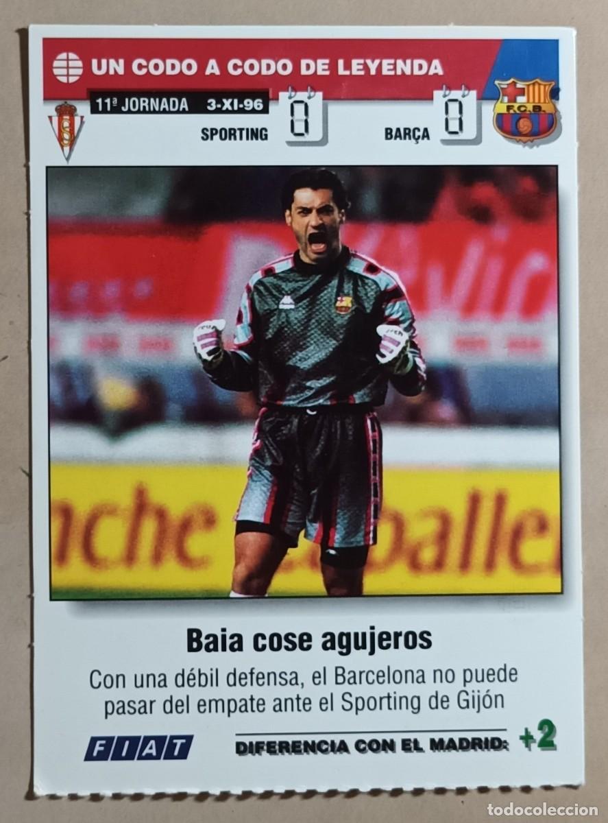 Cromos de f&uacute;tbol: UN CODO A CODO DE LEYENDA 1996 1997 - SPORTING / BAR&Ccedil;A - BAIA - 96 97