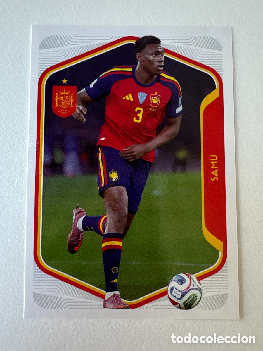 Cromos de f&uacute;tbol: Carta Samu Omorodion 57 Espa&ntilde;a Mundial 2026 Carrefour