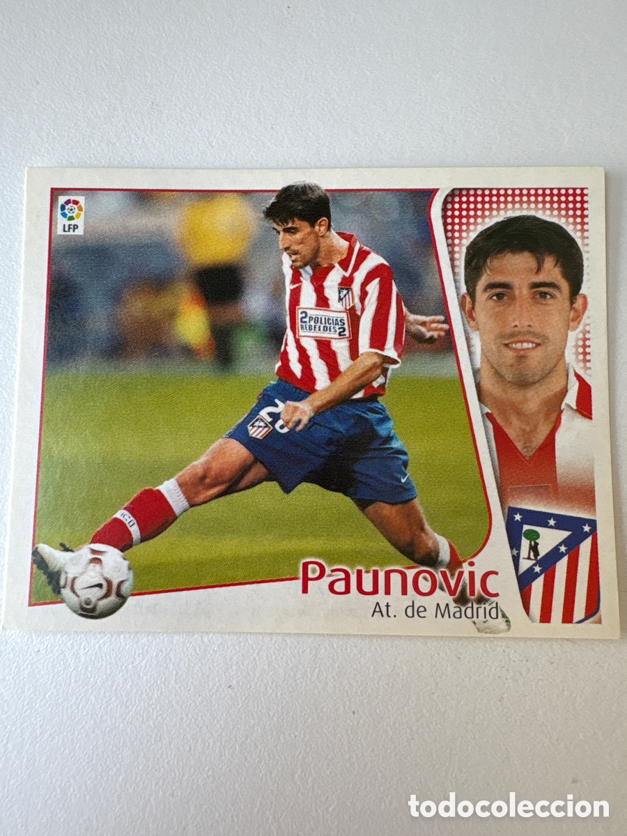 Cromos de f&uacute;tbol: Carta Paunovic Atl&eacute;tico De Madrid Liga Este 2004-05