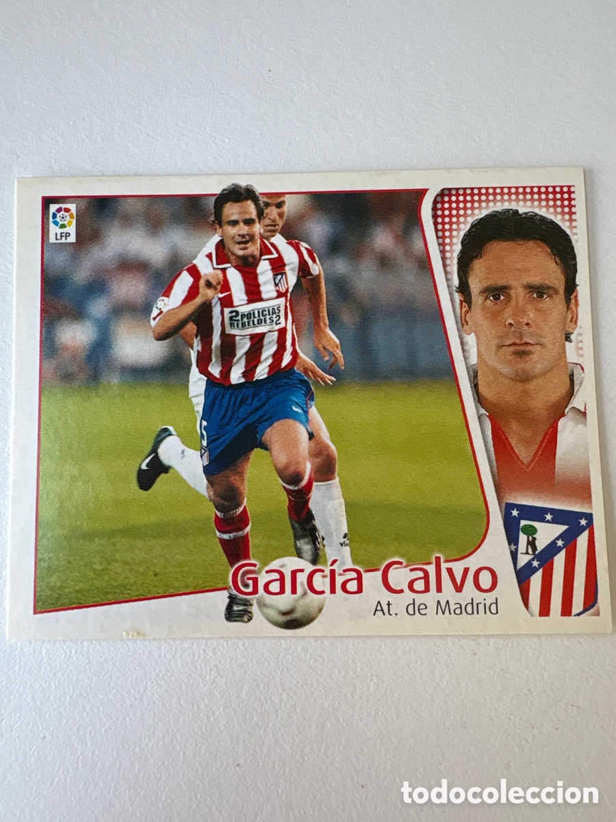 Cromos de f&uacute;tbol: Carta Garc&iacute;a Calvo Atl&eacute;tico de Madrid Liga Este 2004-05