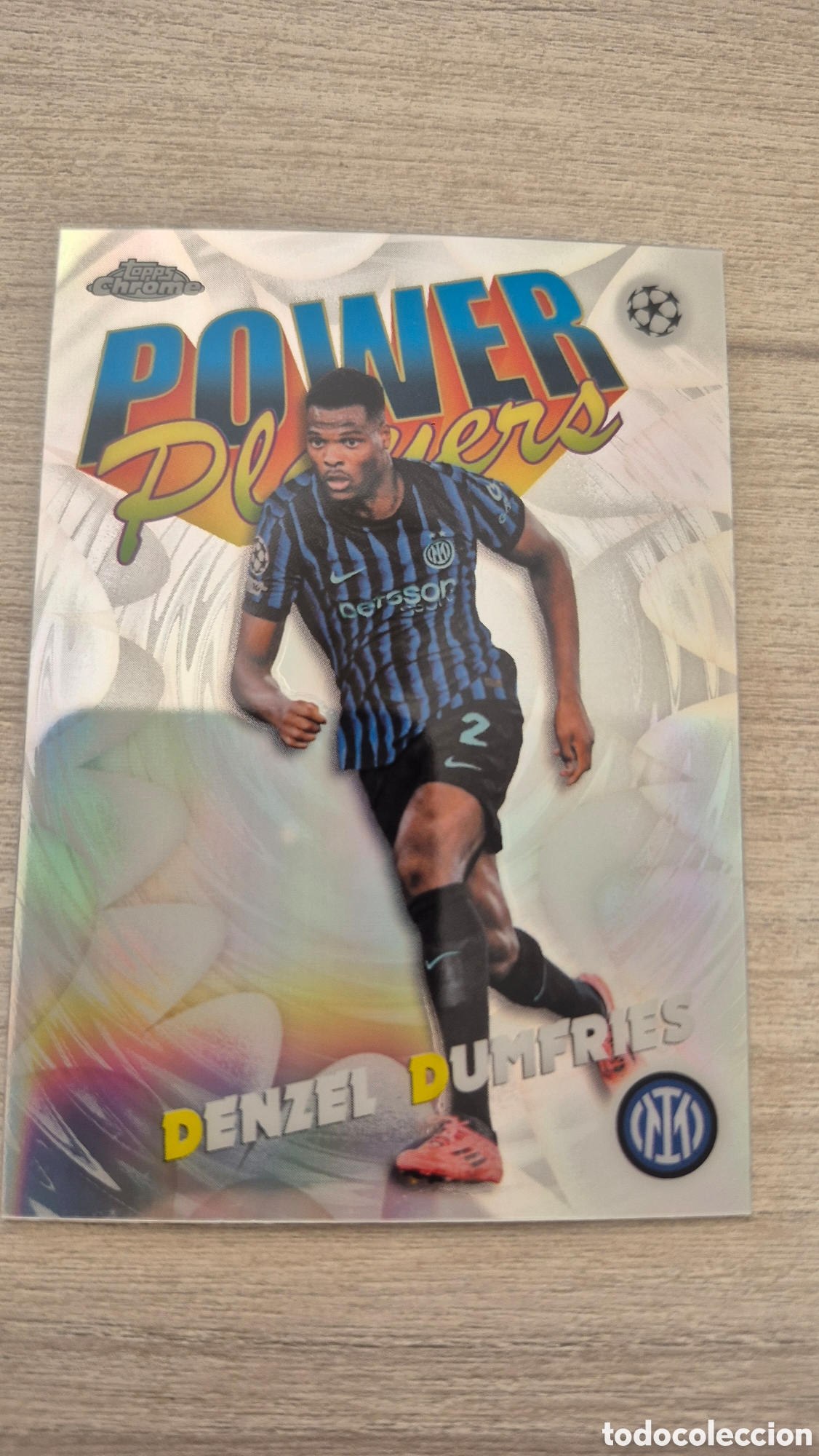 Football Stickers: PP-24 Denzel Dumfries &rdquo;Power Players&rdquo; Topps Chrome 2025/26