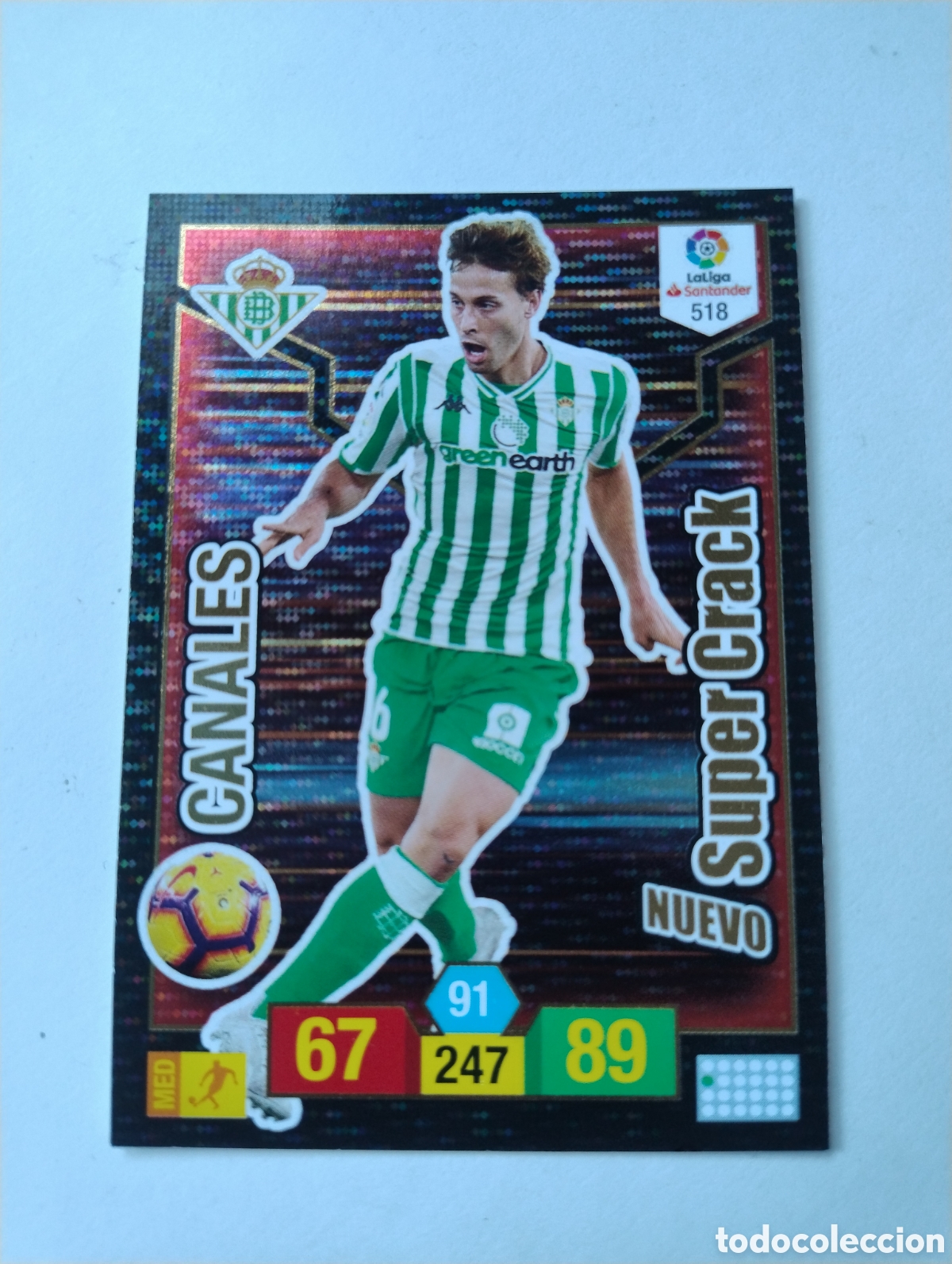 Cromos de f&uacute;tbol: 518 - Canales - Betis - Adrenalyn XL Liga 2018 - 2019 Nuevo Super Crack